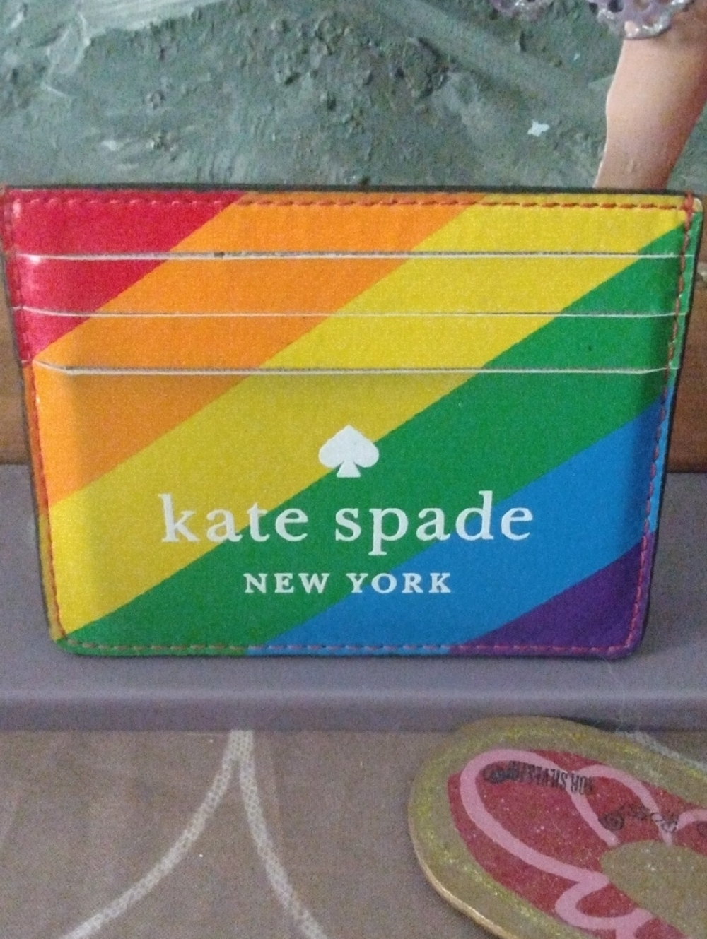 kate spade Rainbow Diagonal Stripe Card Case